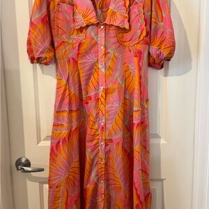 Farm Rio Pink and Orange Women's Dress